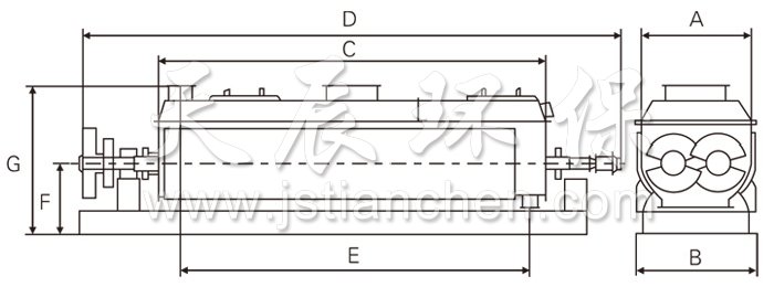 空心槳葉干燥機結構示意圖